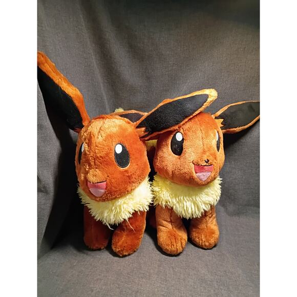 Build A Bear Pair of Pokemon EEVEE Plush Stuffed - Picture 3 of 3